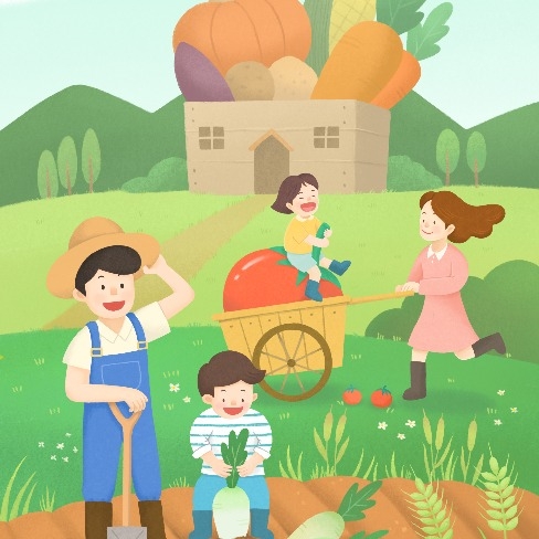 포트폴리오-가족사랑 농촌체험 일러스트