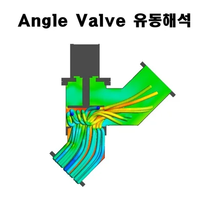 포트폴리오-Angle Valve 유동해석