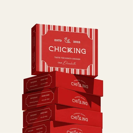 포트폴리오-CHICKING | 치킨 프렌차이즈 식당 | 브랜딩 디자인 로고 브랜드 아이덴티티 가이드