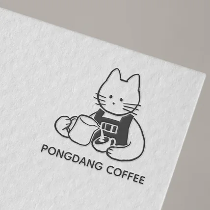 포트폴리오-카페로고 찻집로고 커피 로고, 로고 디자인, 심볼형 로고, 캐릭터 로고 디자인