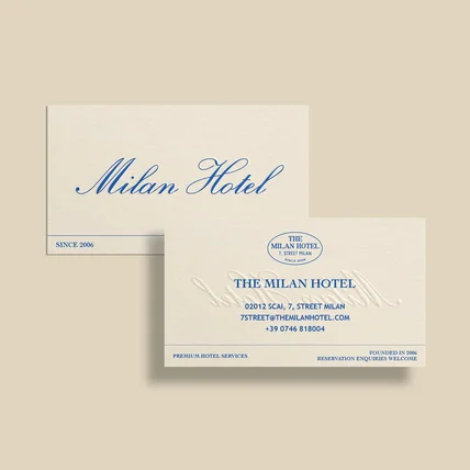 포트폴리오-Milan Hotel 로고 및 명함 디자인