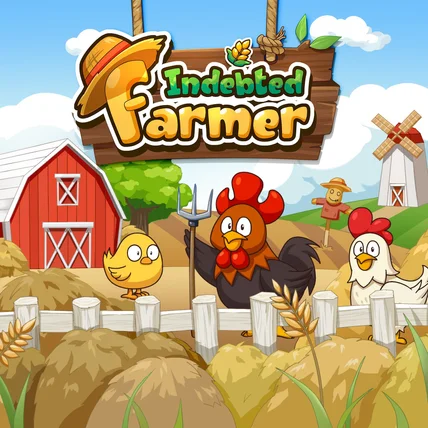 포트폴리오-농장을 이미지한 텍스트디자인, 배경이미지와 어우러지도록 디자인된 게임로고디자인