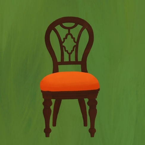 포트폴리오-Vintage Orange Chair