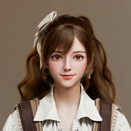 포트폴리오-3d 판타지 웹소설 스타일 여자 캐릭터 모델링(ai, 버츄얼 아바타)