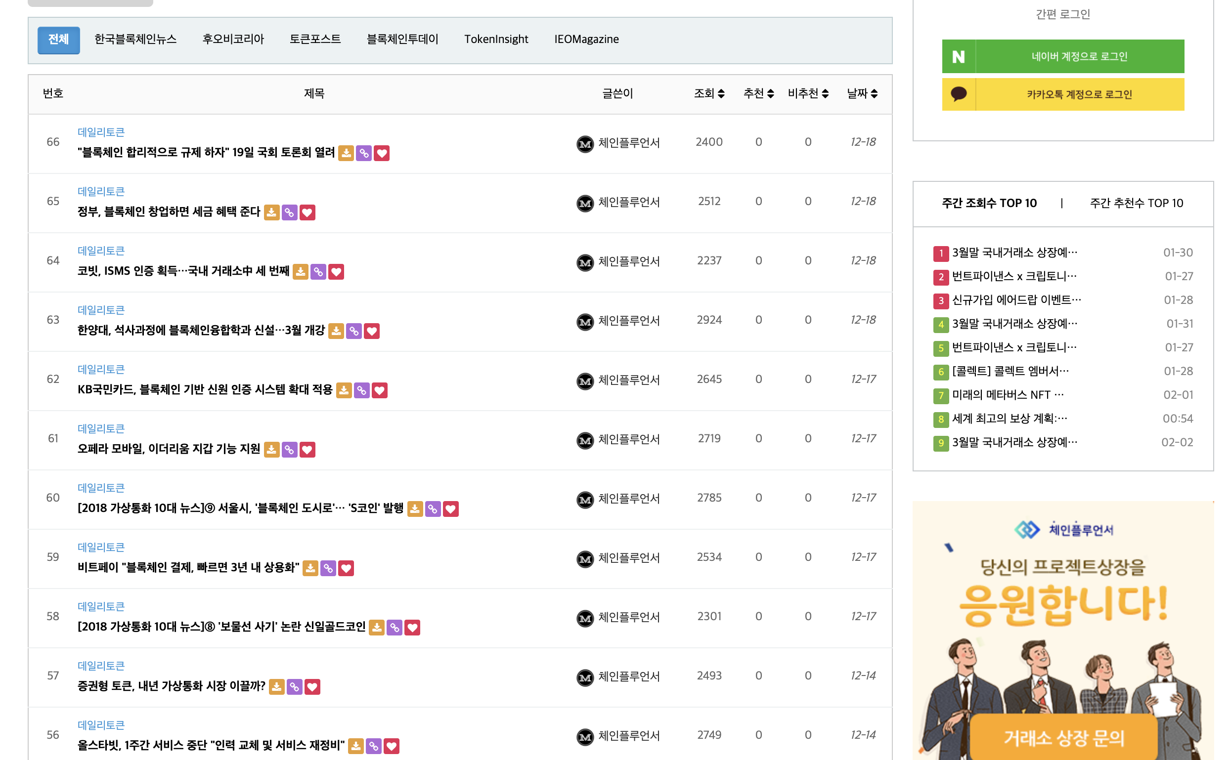 블록체인 커뮤니티, UI·UX 기획 포트폴리오 - 크몽