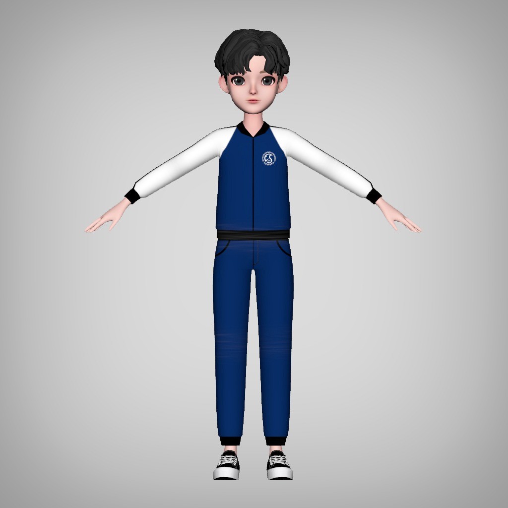 포트폴리오-메타 캠퍼스 제작용 남학생 3D 캐릭터 제작