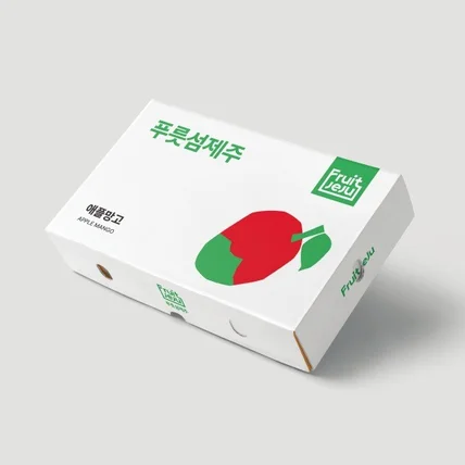 포트폴리오-[푸릇섬제주] 딸기 단상자 패키지 디자인