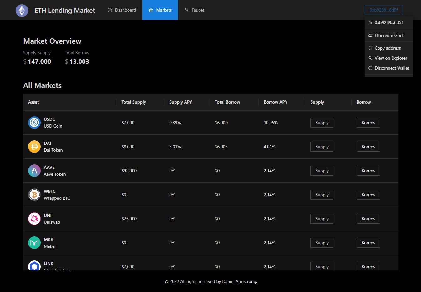 이더리움 가상자산 대출 플랫폼, 홈페이지 신규 제작 포트폴리오 - 크몽