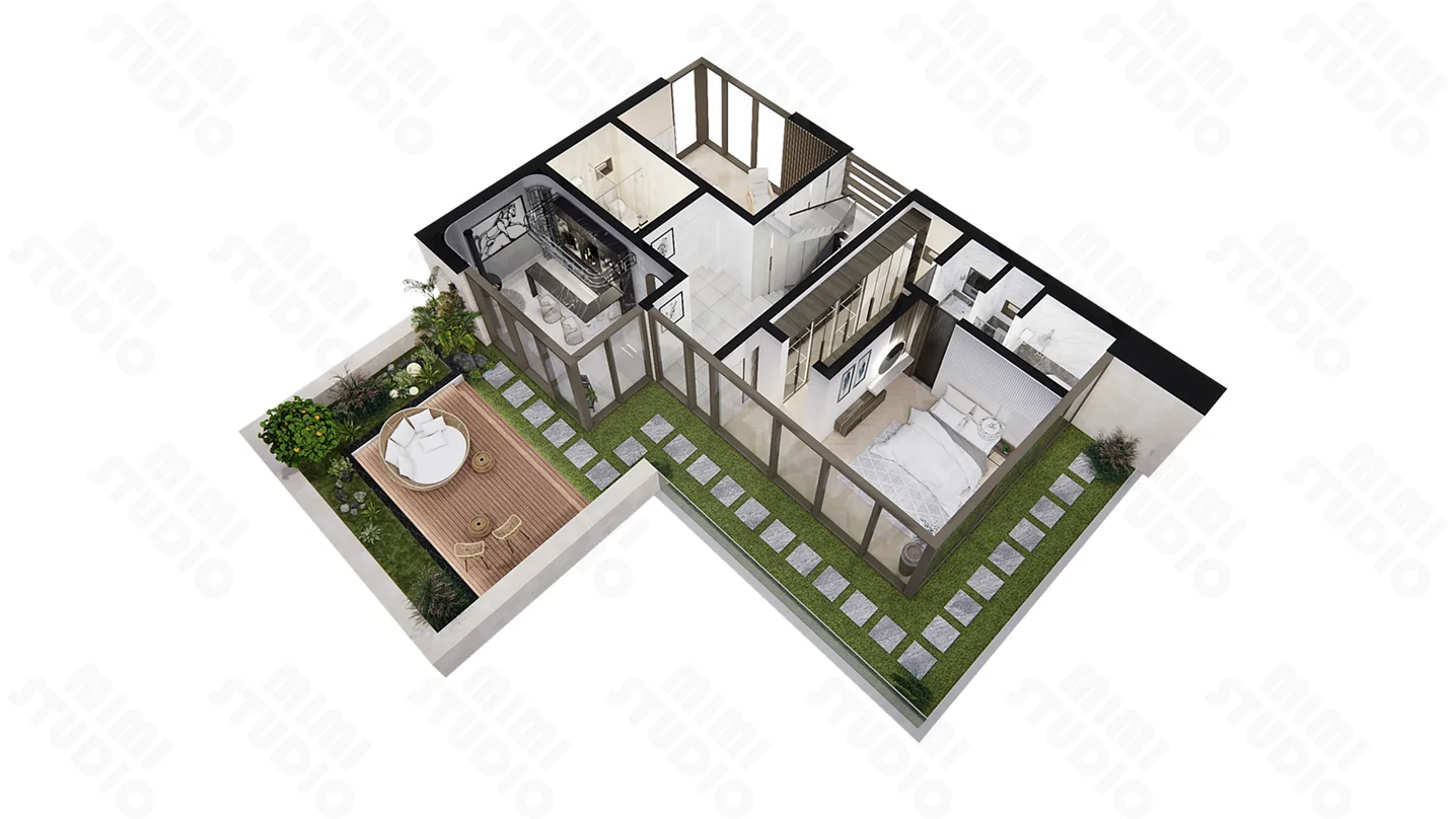town house interior design, 3D 공간 모델링 포트폴리오 - 크몽