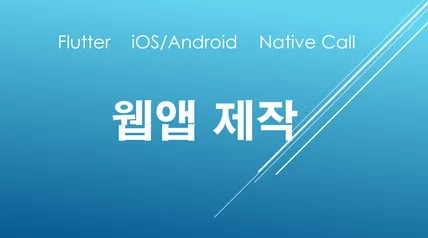 포트폴리오-웹사이트를 iOS / Android 앱으로개발진행