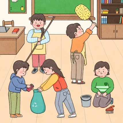 포트폴리오-교재 학습지 일러스트