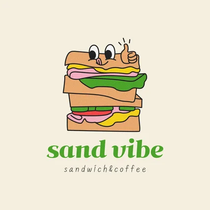 포트폴리오-cafe "SAND VIBE" 로고 디자인