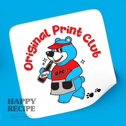 포트폴리오-브랜드 [Original Print Club] 캐릭터 로고 디자인