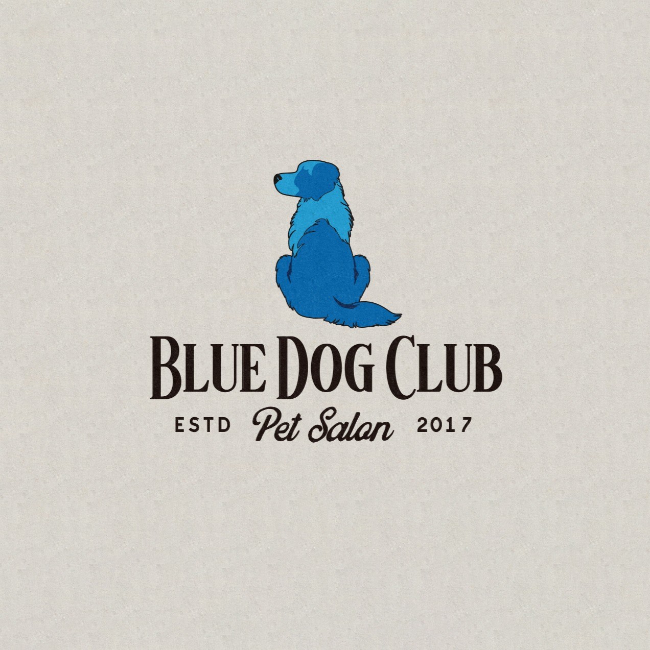 포트폴리오-BLUE DOG CLUB 펫살롱 로고 제작