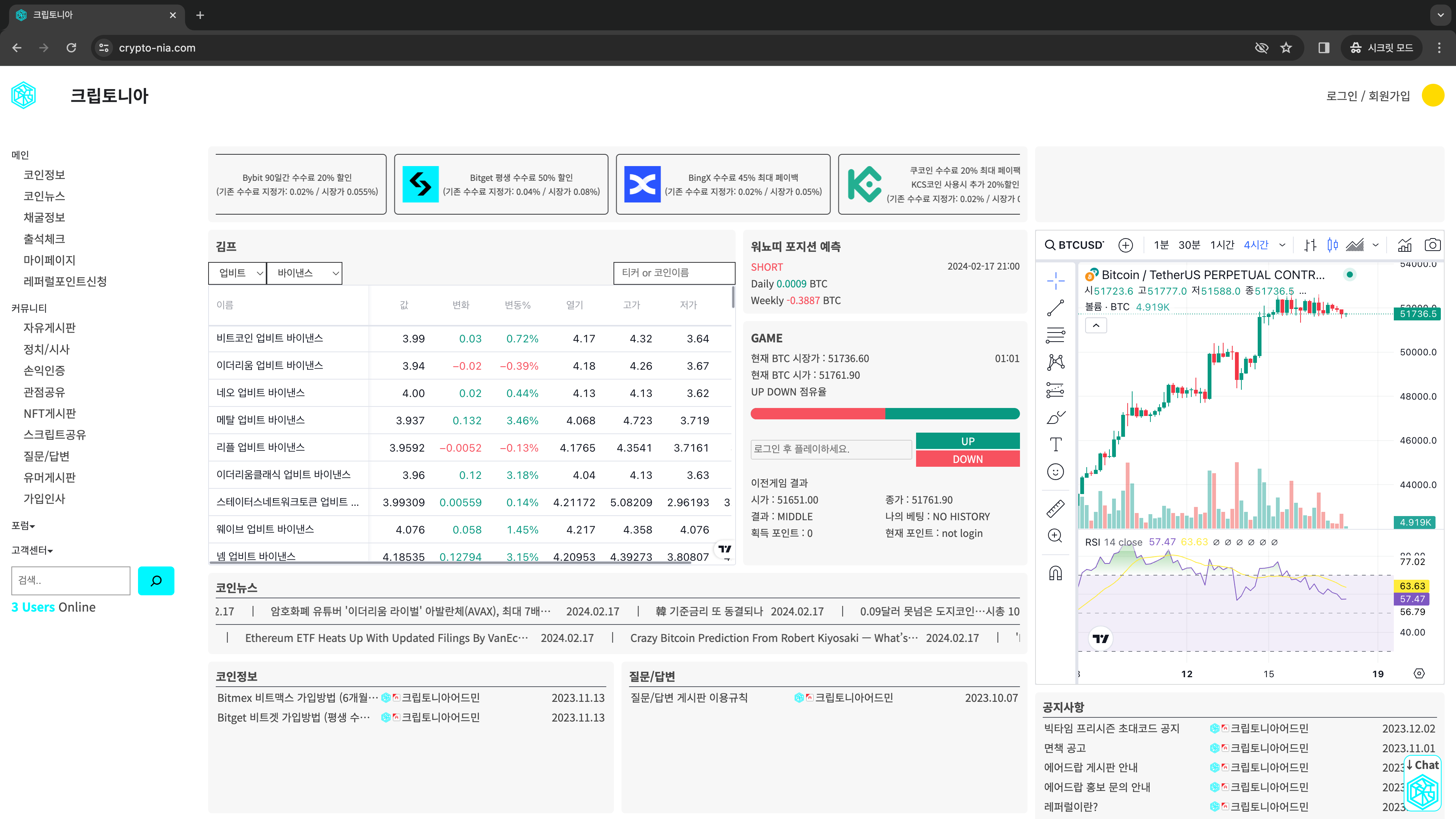 워드프레스 커뮤니티 제작 (crypto-nia.com), 워드프레스 포트폴리오 - 크몽