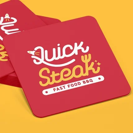 포트폴리오-스테이크 전문점 브랜드 'Quick Steak' 로고 디자인