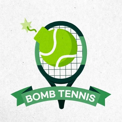 포트폴리오-테니스 동호회 'tennis bomb'의 로고 디자인입니다.