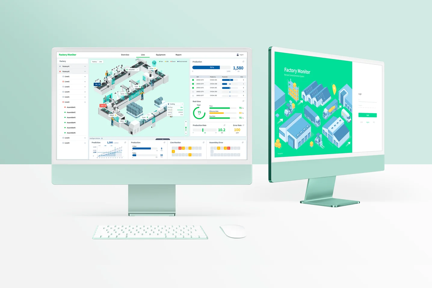 Factory Monitor 반응형 웹 디자인, 웹 UI·UX 포트폴리오 - 크몽