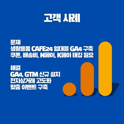 포트폴리오-생활용품 판매 CAFE24 자사몰 GA4 구축 및 전자상거래 고도화 사례