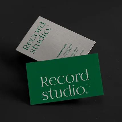 포트폴리오-Record Studio 로고 및 명함 디자인