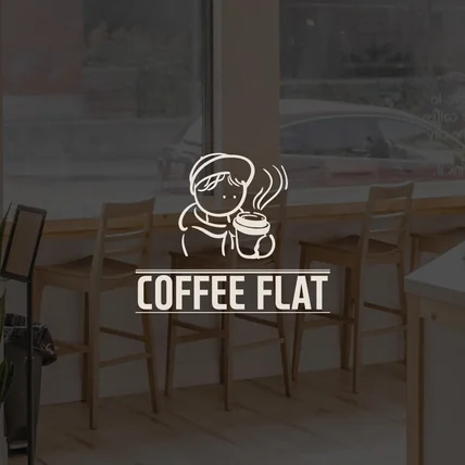 포트폴리오-카페 로고 디자인 | COFFEE FLAT