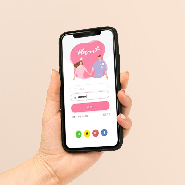 포트폴리오-소개팅 어플 블라썸 App UI,UX 디자인