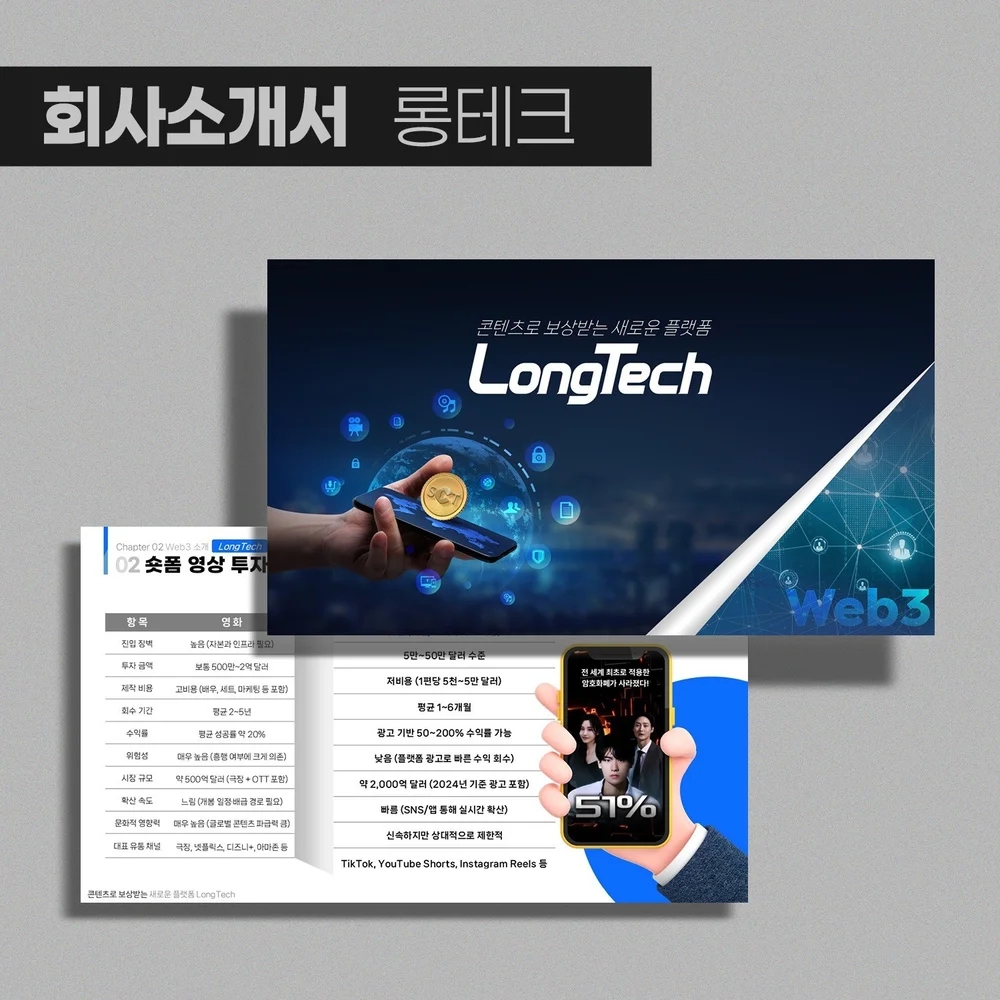 회사소개서 코인 소개, PPT·인포그래픽 포트폴리오 - 크몽