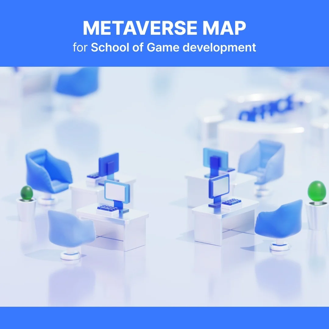 Metaverse Map for school of game development, 메타버스 포트폴리오 - 크몽