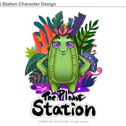 포트폴리오-NFT/ 식물정거장 선인장 캐릭터/디자인/일러스트/메타버스