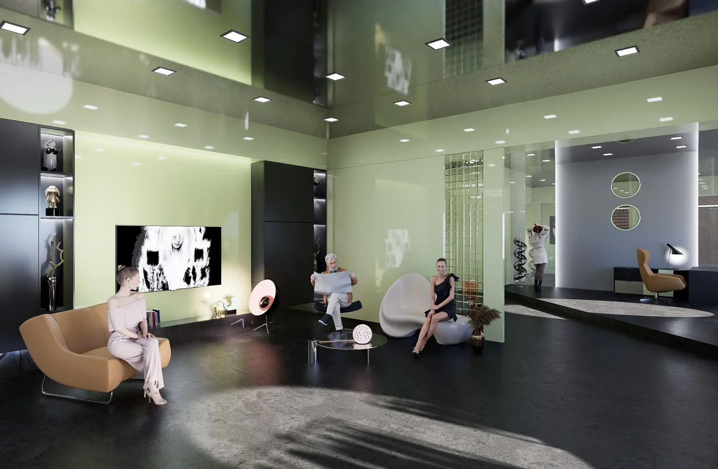 Modern Studio Rendering Images, 3D 공간 모델링 포트폴리오 - 크몽