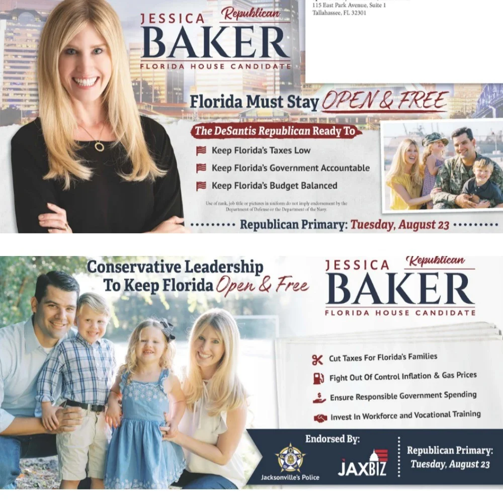 미국 플로리다주 하원의원 선거 디자인 제작, 전단지·포스터·인쇄물 포트폴리오 - 크몽