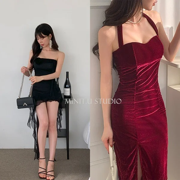 인기 포트폴리오-[ 촬영 ] 섹시 컨셉 연말 파티룩 원피스 패션 의류촬영대행