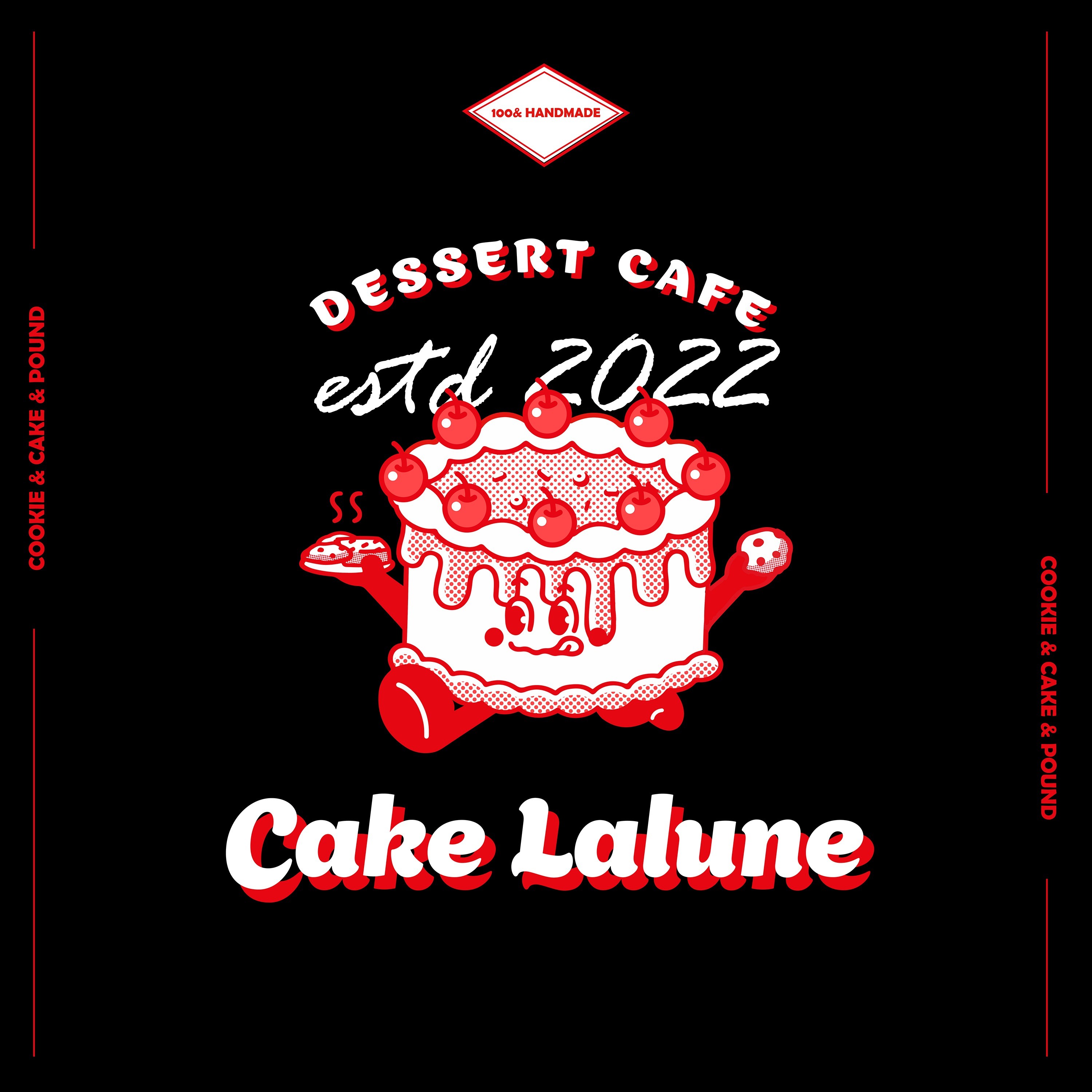 포트폴리오-카페 "Cake Lalune" 로고디자인