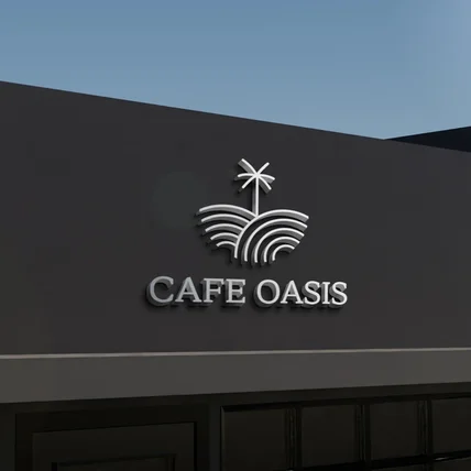 포트폴리오-' CAFE OASIS '의 로고 디자인입니다.