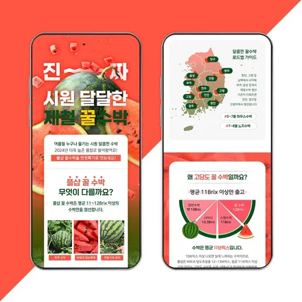 포트폴리오-시원 달달한 느낌 가득한 꿀수박 상세페이지