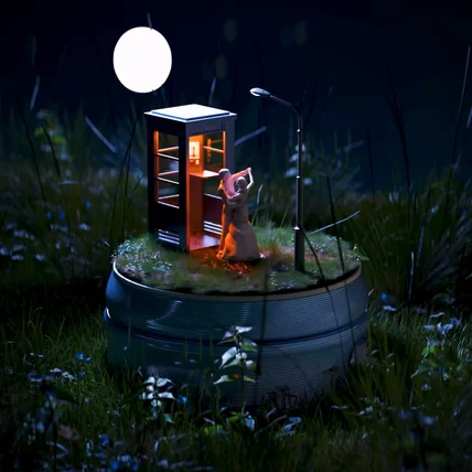 포트폴리오-[3D 모델링] Dancing in the moon night (3D Visualizer)