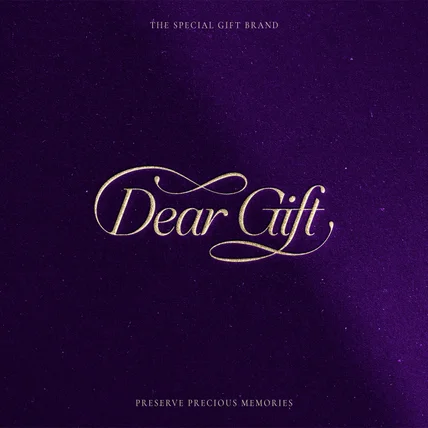 포트폴리오-굿즈샵 'Dear Gift' 로고디자인ㅣ브랜드로고ㅣ워드마크로고ㅣ필기체로고