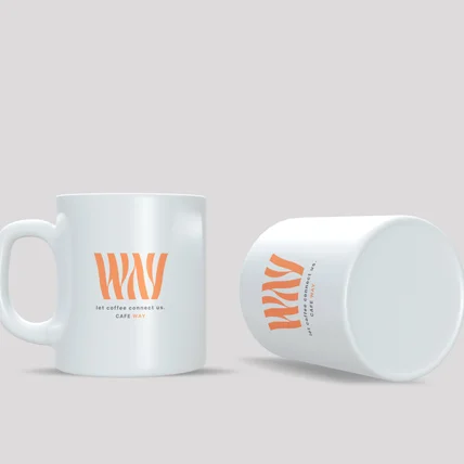 포트폴리오-카페 ' WAY '의 로고 디자인입니다.