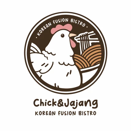 포트폴리오-치킨짜장 퓨전식당 로고