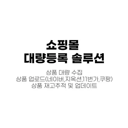 포트폴리오-쇼핑몰 대량등록 솔루션