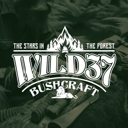 포트폴리오-야생 서바이벌 캠핑 & 부시크래프트 브랜드 'Wild37 bushcraft' 로고 디자인