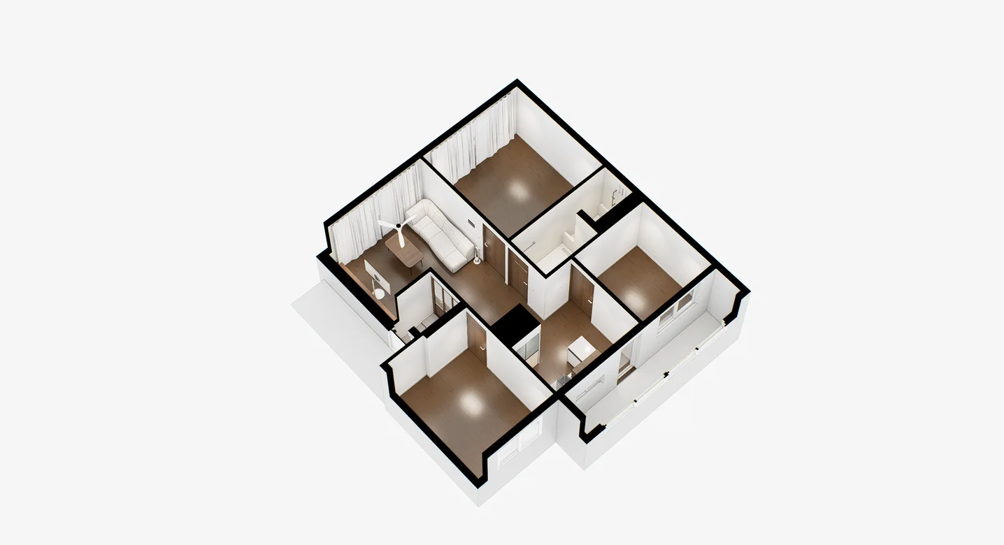 빌라 주택 리모델링 인테리어 디자인/3D투시도, 3D 공간 모델링 포트폴리오 - 크몽