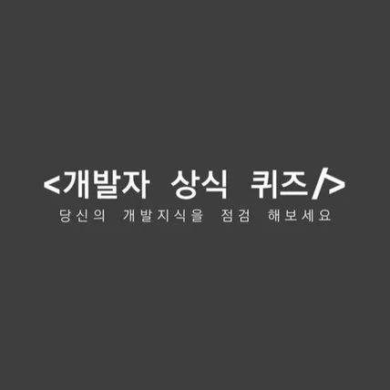 포트폴리오-개발자 퀴즈 (Developer Quiz) - 개발 CS 지식 퀴즈