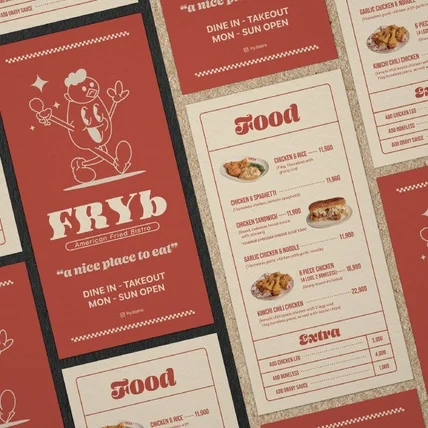 포트폴리오-Menu Design for FRYB