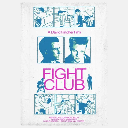 포트폴리오-영화 <파이트 클럽 (1999)> 포스터 리디자인