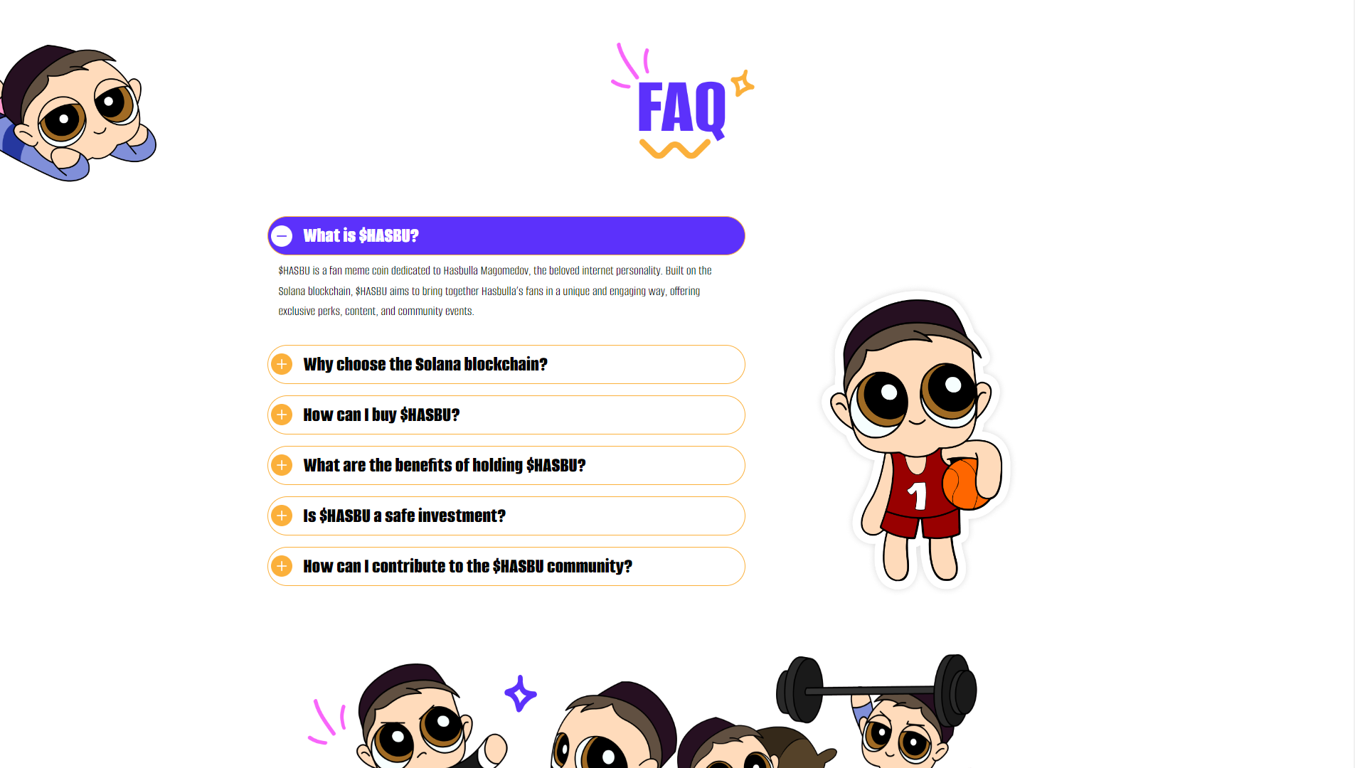 밈코인 ICO 런칭 페이지, 블록체인·NFT 포트폴리오 - 크몽