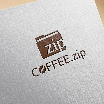 포트폴리오-카페 로고 디자인 COFFEE.ZIP
