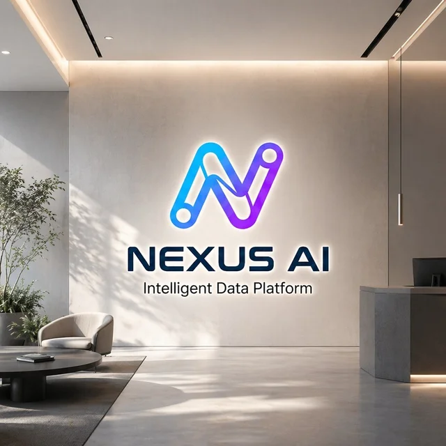 인기 포트폴리오-Nexus AI | AI 데이터 플랫폼 기업 로고 디자인