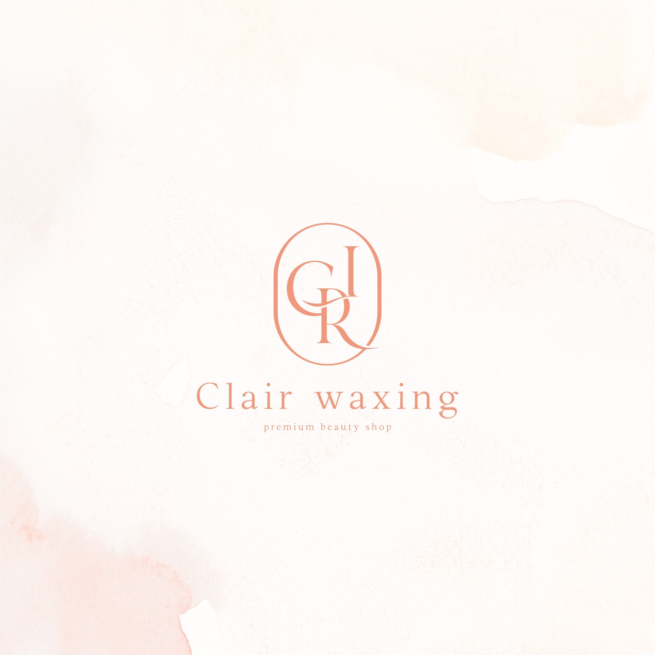 포트폴리오-프리미엄 왁싱샵 'Clair waxing' 로고 디자인