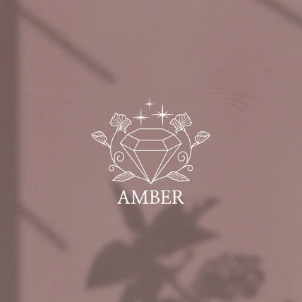 포트폴리오-'AMBER' 로고 포트폴리오